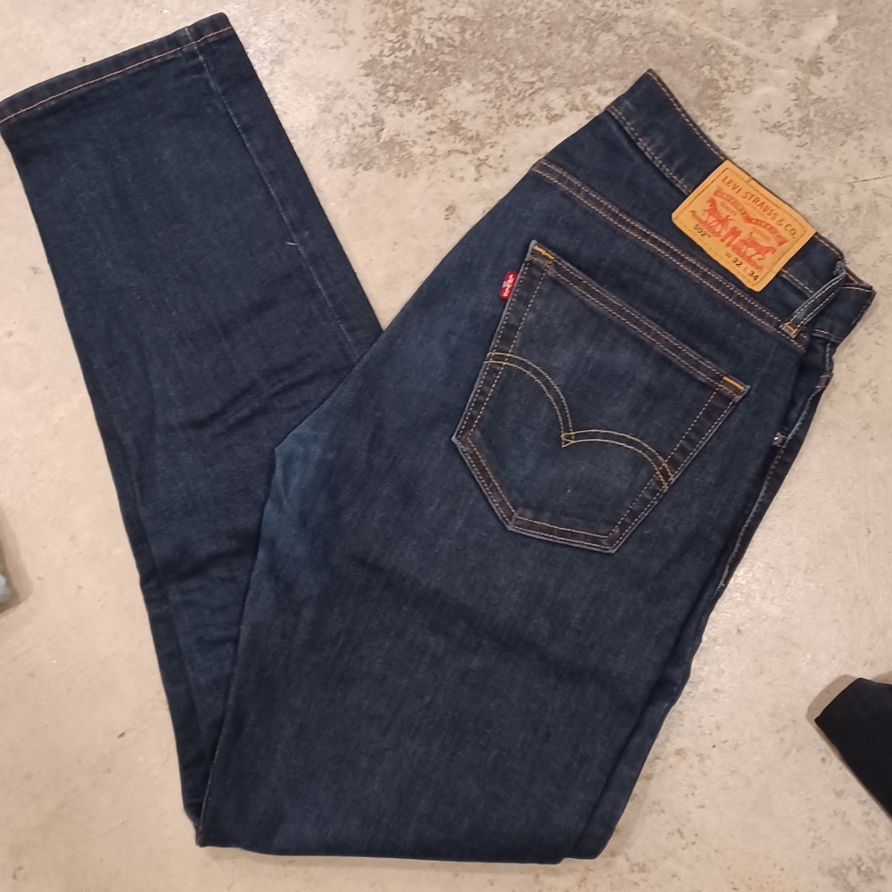 Mens Levi's 502 Dark Wash Jeans